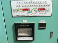 Recording instrument records changes in temperature in the hardening and tempering furnaces 