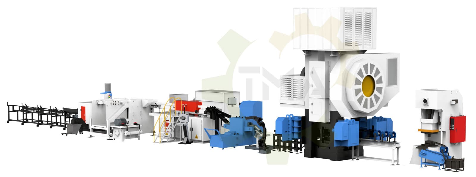 Automatic hot forging lines for bolts and nuts