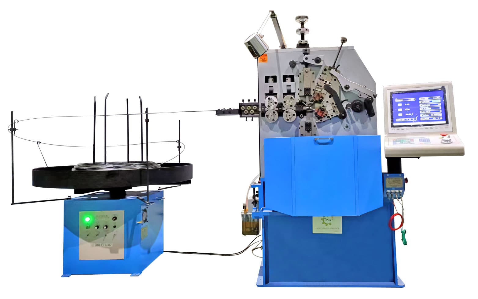 3-axis CNC spring coiling machine RK-335 with unwinding device