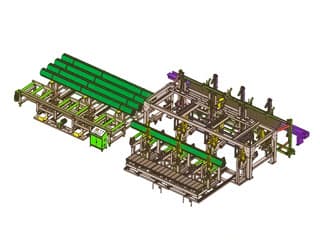 Automatic metal pipe and bar packaging lines