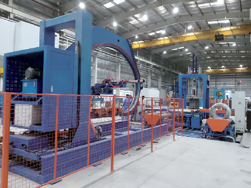 wide metal roll wrapping machine