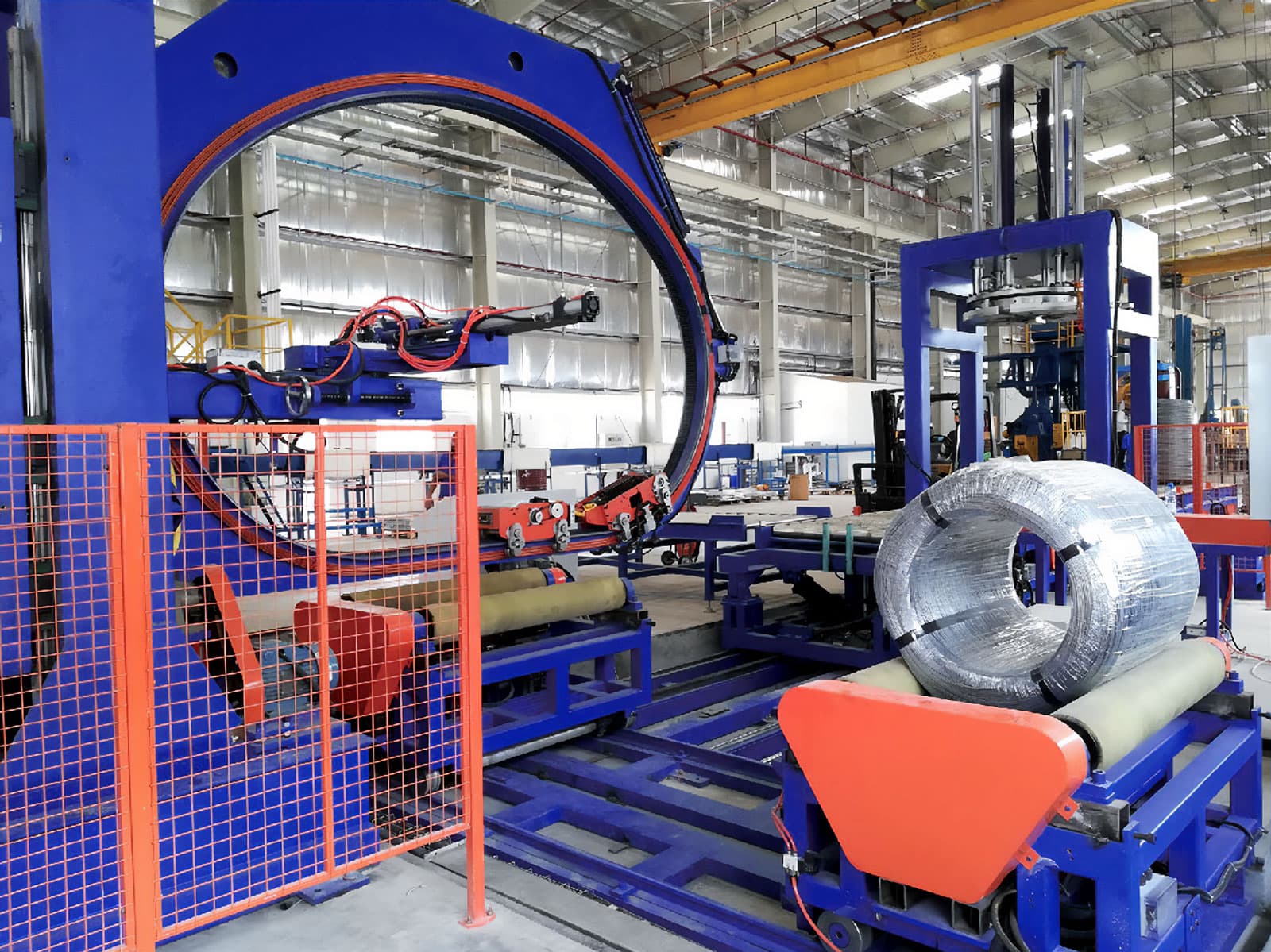 wide wire col wrapping machine