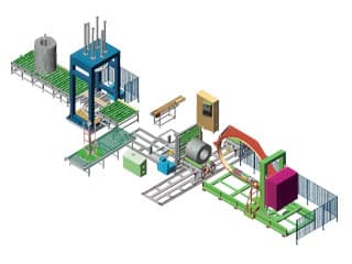Automatic large metal wire packaging lines
