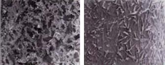 The surface of the wire before and after processing