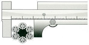 Measurement of the cable diameter